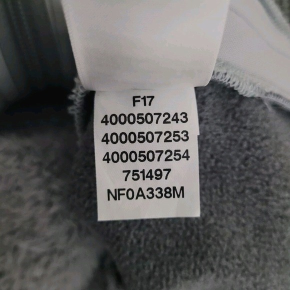 The North Face Jacket Medium Gray Furry Fleece Zip Color Block Warm NF0A338M - Picture 8 of 8